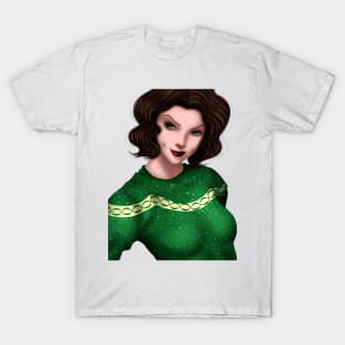 Lady in Green T-Shirt